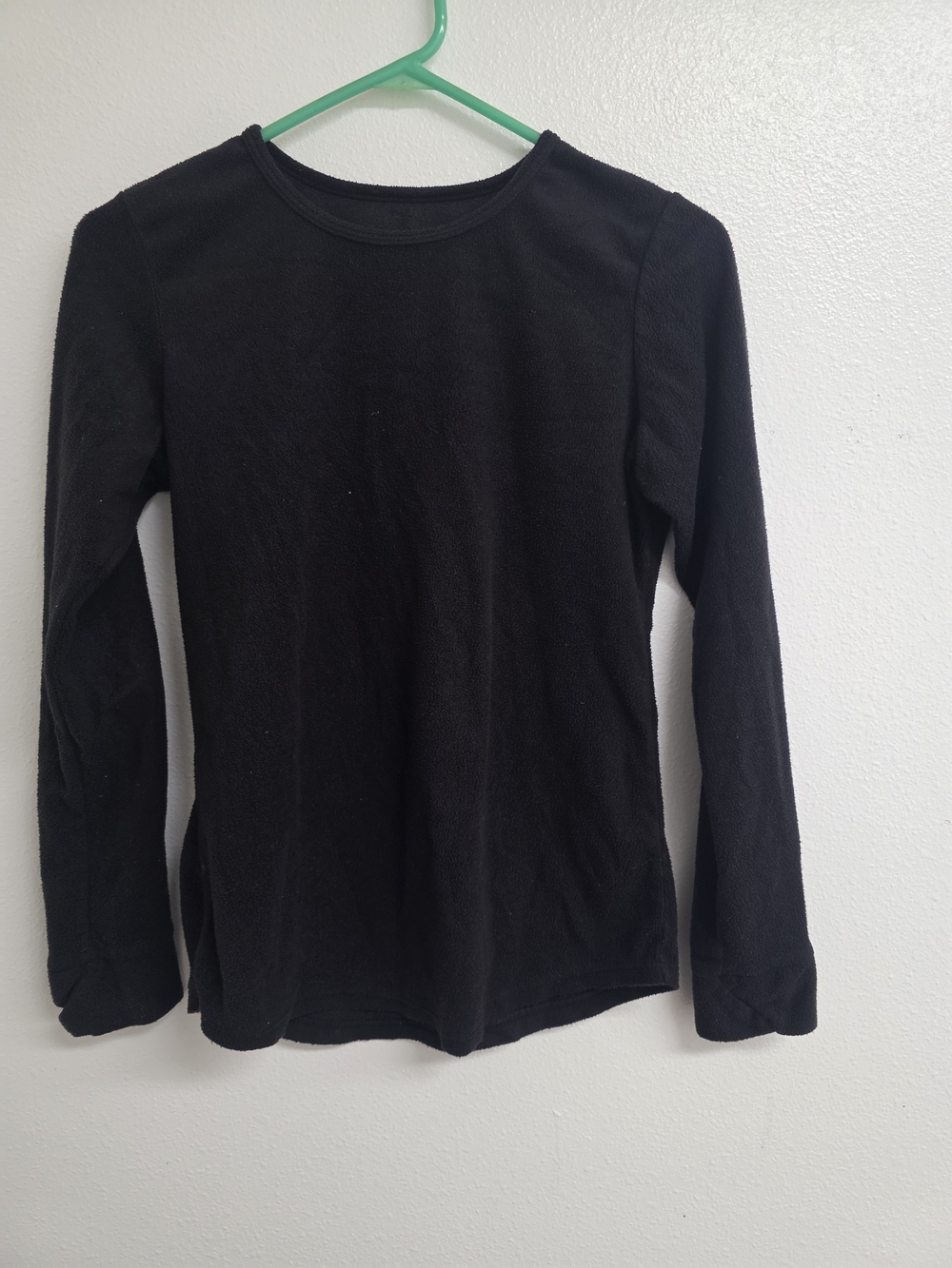 Women's Black Long-Sleeve Pajama Top - Soft Comfort (0726)